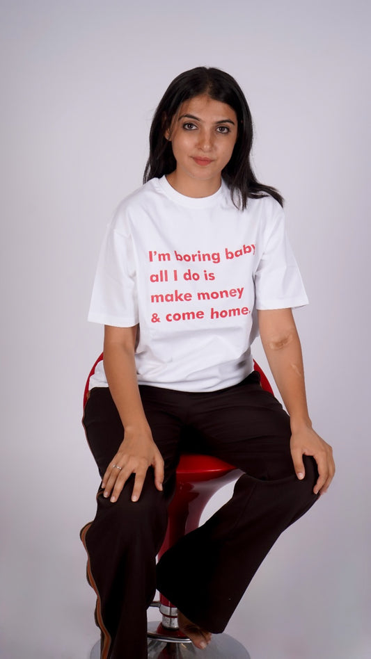 Oversized T-shirt with slogan